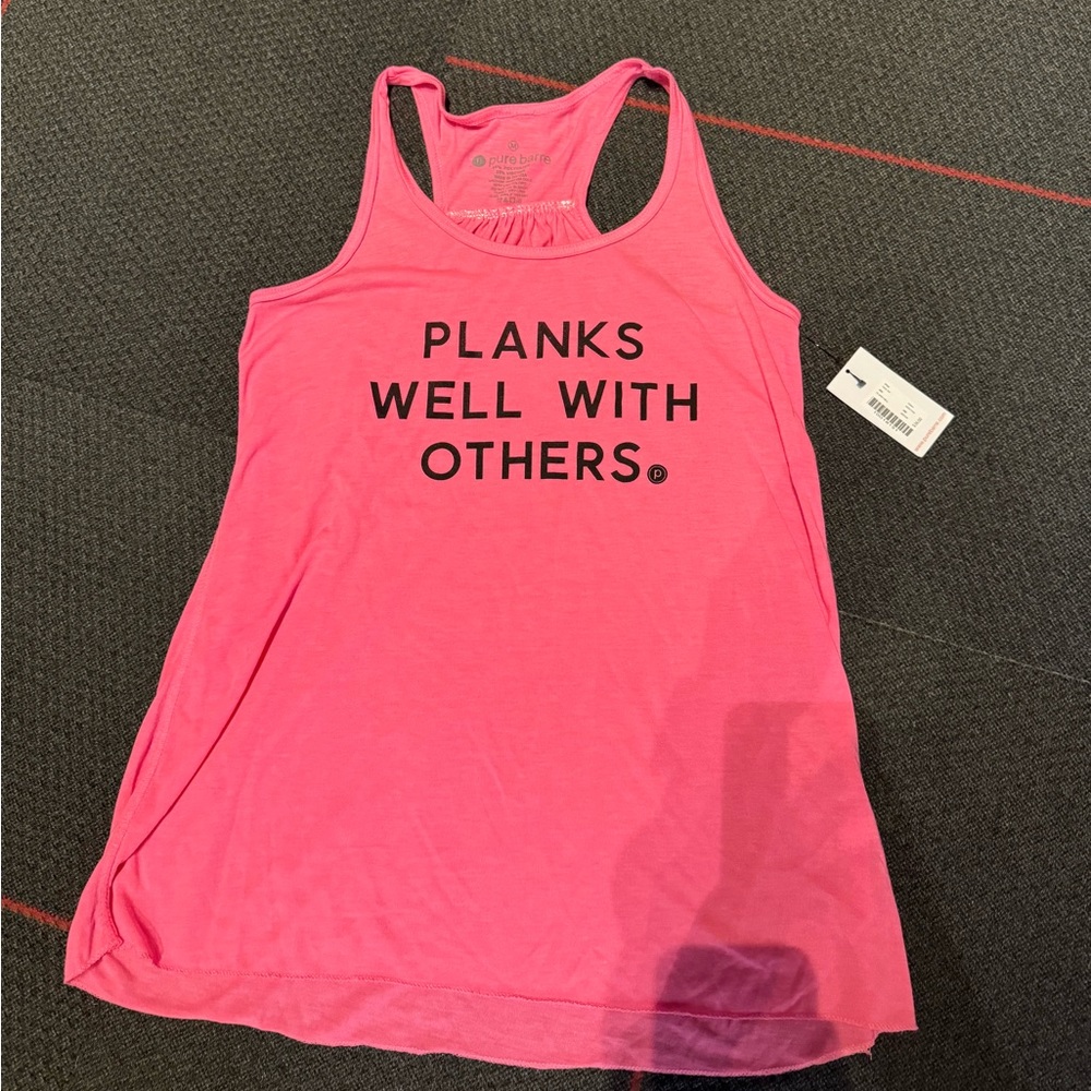 Pure Barre Neon Pink Racerback Tank